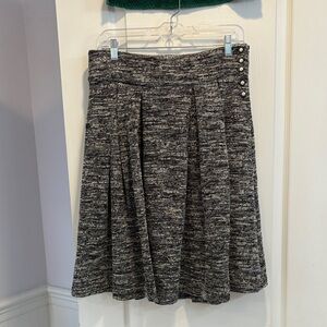 NWT Karl Lagerfeld Black and Gray A-Line Skirt